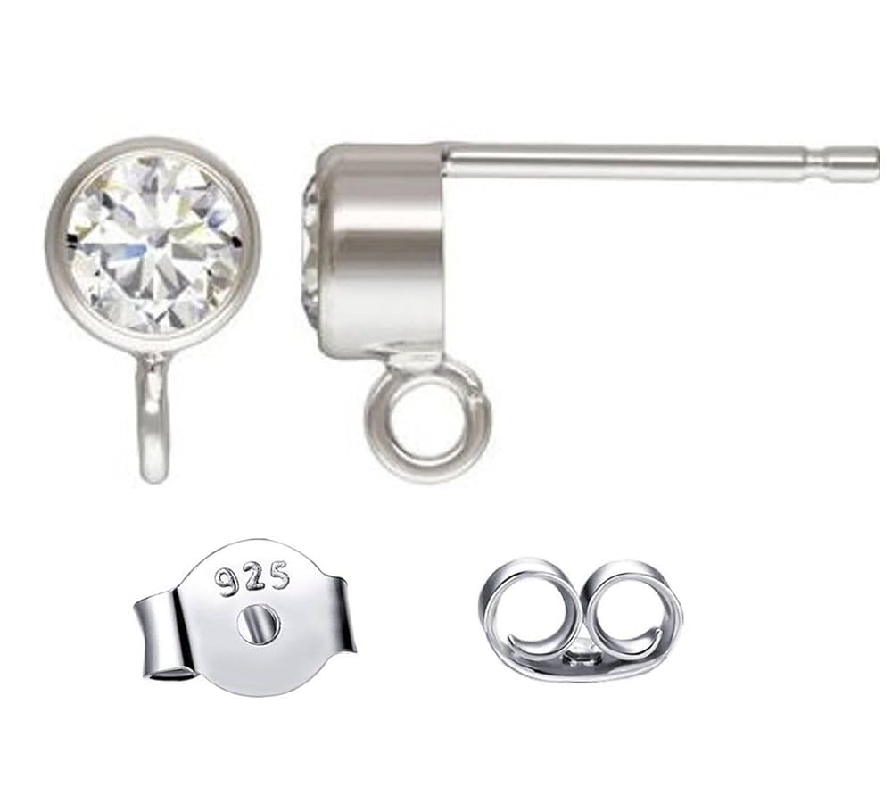 Amazon.com: 5 Pairs Adabele Authentic Sterling Silver 5mm